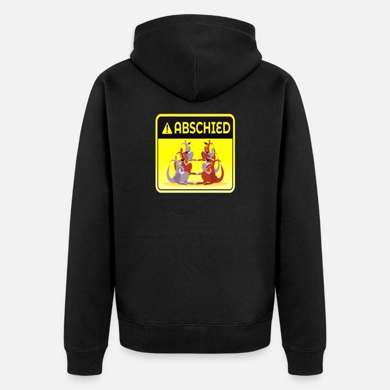 ABSCHIED KOLLEGEN TEAM GRUPPE - KÄNGURUS - Unisex Premium Bio Zip Hoodie - Schwarz