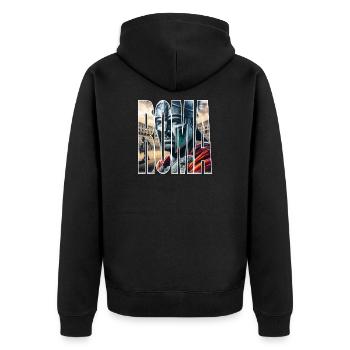 ROMA - Veste à capuche bio Premium Unisexe - noir - Dos - Nico (187cm)