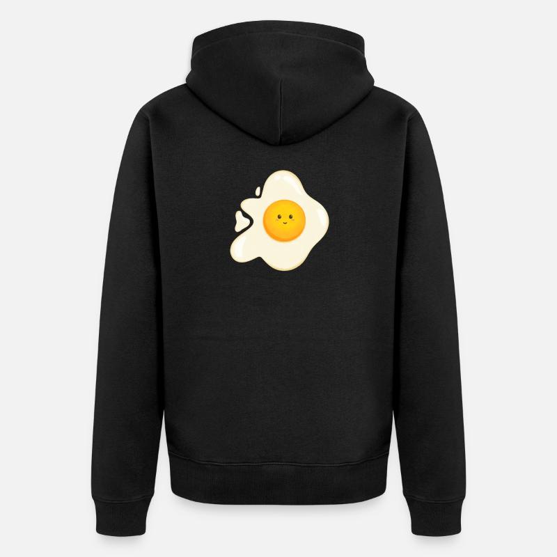 Süßes Spiegelei - Unisex Premium Bio Zip Hoodie - Schwarz