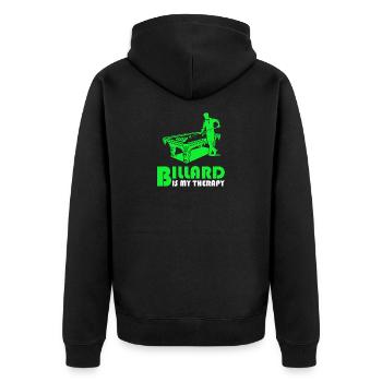 Le billard est ma thérapie - Veste à capuche bio Premium Unisexe - noir - Dos - Nico (187cm)