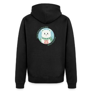 Livraison spéciale du Père Noël - Little Polar Bear - Veste à capuche bio Premium Unisexe - noir - Dos - Nico (187cm)