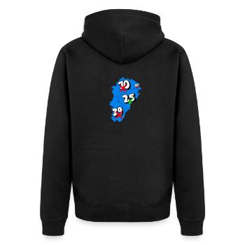 Région franche comté - Veste à capuche bio Premium Unisexe - noir - Dos - Nico (187cm)