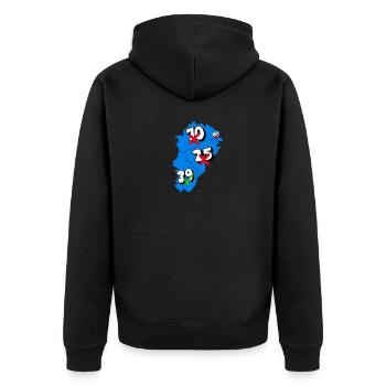 Région franche comté - Veste à capuche bio Premium Unisexe - noir - Dos - Nico (187cm)
