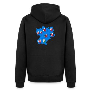 Région Rhône-Alpes - Veste à capuche bio Premium Unisexe - noir - Dos - Nico (187cm)
