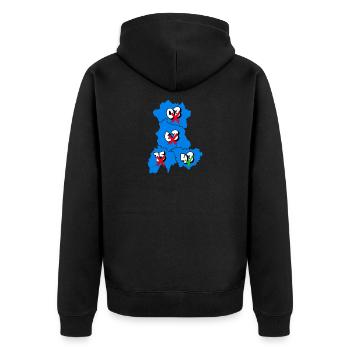Région Auvergne - Veste à capuche bio Premium Unisexe - noir - Dos - Nico (187cm)