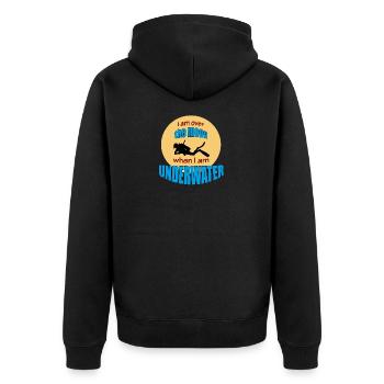 PLONGÉE - Veste à capuche bio Premium Unisexe - noir - Dos - Nico (187cm)