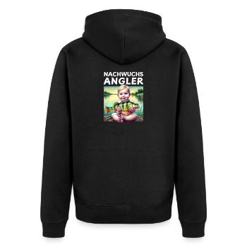 Junior Angler - Cadeau pour bébé - Veste à capuche bio Premium Unisexe - noir - Dos - Nico (187cm)