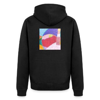 Peintures murales colorées - Veste à capuche bio Premium Unisexe - noir - Dos - Nico (187cm)