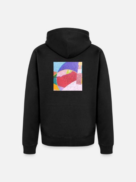 Bunte Wandmalereien - Unisex Premium Bio Zip Hoodie - Schwarz