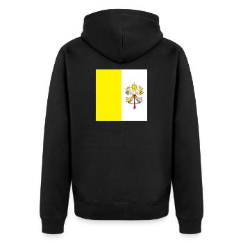 Vatican City - Unisex Premium Organic Zip Hoodie - black - Back - Nico (187cm)