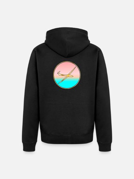 SEA SUNSET GLIDER - Unisex Premium Organic Zip Hoodie - black