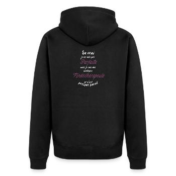je suis la meilleure Kinésithérapeute - Veste à capuche bio Premium Unisexe - noir - Dos - Nico (187cm)