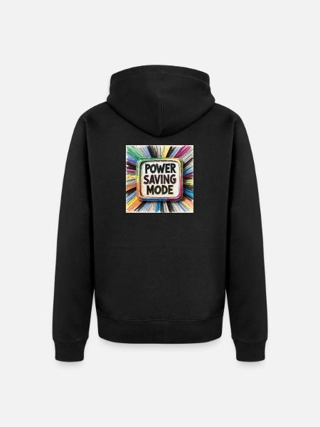Power Saving Mode - Unisex Premium Organic Zip Hoodie - black