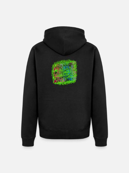 I don't hate people - Unisex Premium Organic Zip Hoodie - black