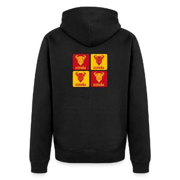 Espagne Taureau National Couleurs Design - Veste à capuche bio Premium Unisexe - noir - Dos - Nico (187cm)