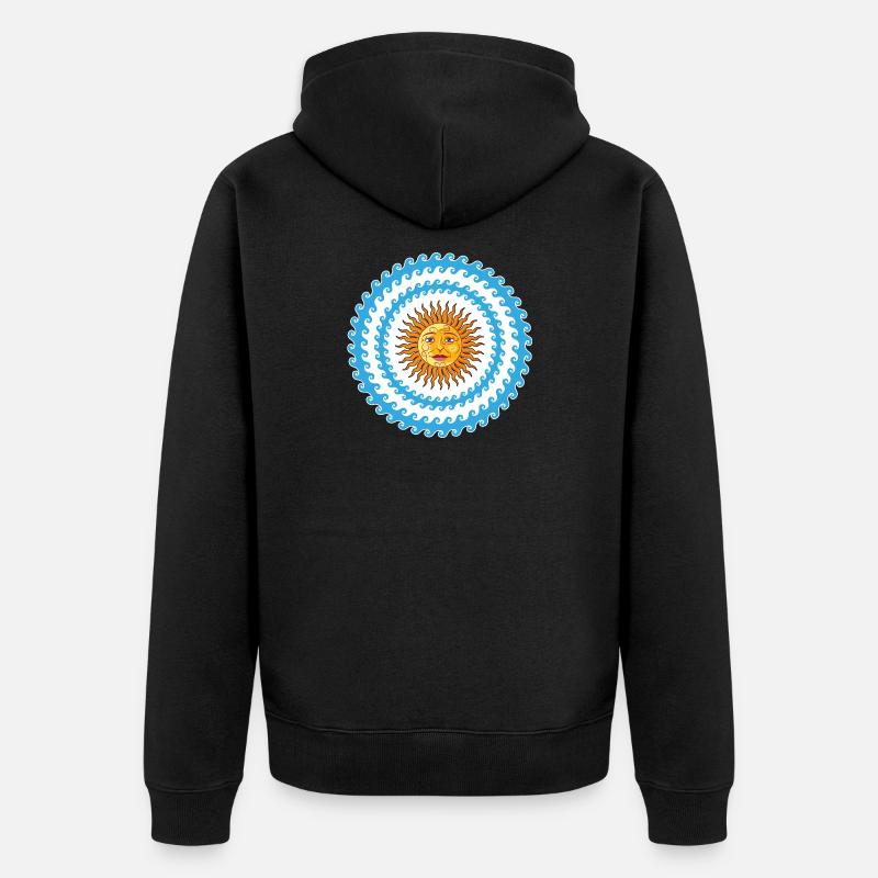Soleil, mer et couleurs de la mer Méditerranée - Veste à capuche bio Premium Unisexe - noir