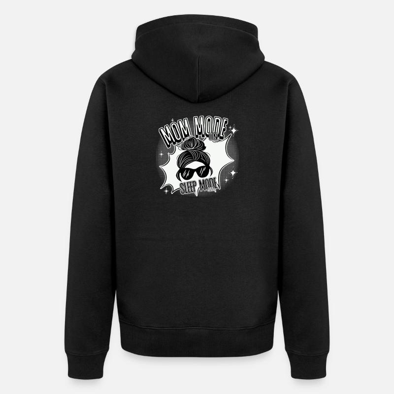 Mode Maman Activé – Mode veille désactivé - Veste à capuche bio Premium Unisexe - noir