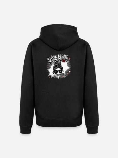 Mode Maman Activé – Mode veille désactivé - Veste à capuche bio Premium Unisexe - noir