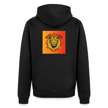 Roar like a Lion - Veste à capuche bio Premium Unisexe - noir - Dos - Nico (187cm)