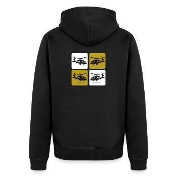 Hélicoptère de l’Armée – Militaire - Veste à capuche bio Premium Unisexe - noir - Dos - Nico (187cm)