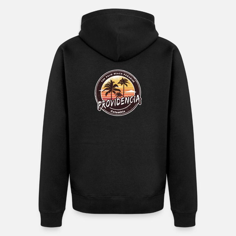 Providencia Palmiers Plage Design - Veste à capuche bio Premium Unisexe - noir