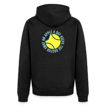Le tennis est sain, sweat à capuche amusant pour le tennis - Veste à capuche bio Premium Unisexe - noir - Dos - Nico (187cm)