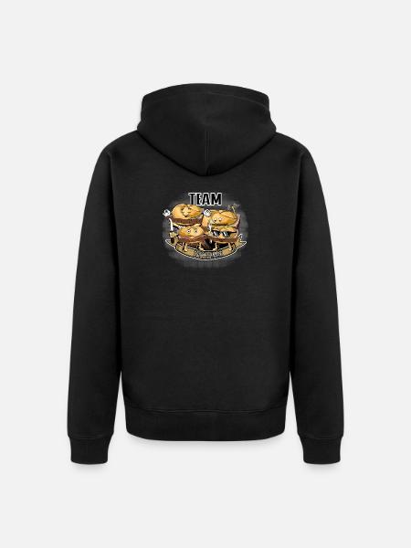Team Leberkassemmel – Snack Squad! - Unisex Premium Organic Zip Hoodie - black