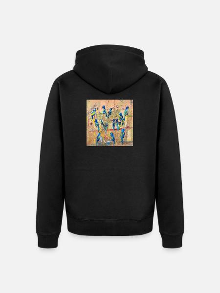 Parrots - Unisex Premium Organic Zip Hoodie - black