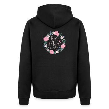Meilleure maman de tous les temps - rose - Veste à capuche bio Premium Unisexe - noir - Dos - Nico (187cm)