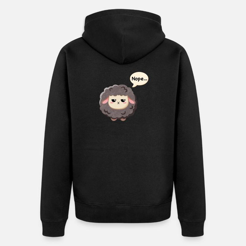 Mouton noir - Non - Veste à capuche bio Premium Unisexe - noir