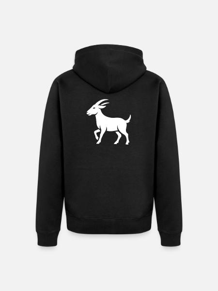 Bouc - Veste à capuche bio Premium Unisexe - noir