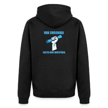 facta non wikipedia - Veste à capuche bio Premium Unisexe - noir - Dos - Nico (187cm)