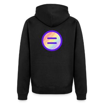 Egalité - Gelichheit Gay Pride Arc-en-ciel - Veste à capuche bio Premium Unisexe - noir - Dos - Nico (187cm)