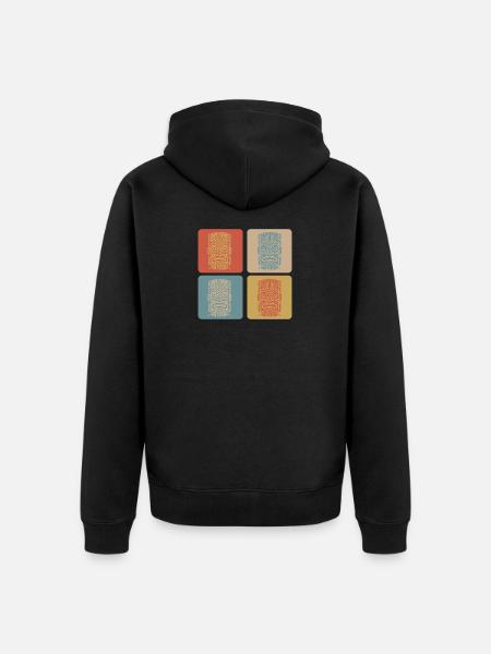 Tiki Mask - Unisex Premium Organic Zip Hoodie - black