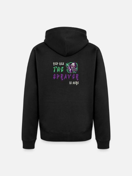 Keep Calm – The Sprayer - Unisex Premium Organic Zip Hoodie - black