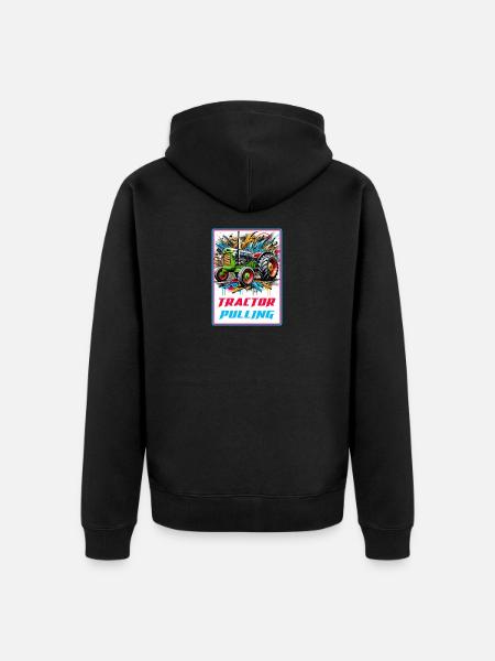 Tractor Pulling Power - Unisex Premium Organic Zip Hoodie - black