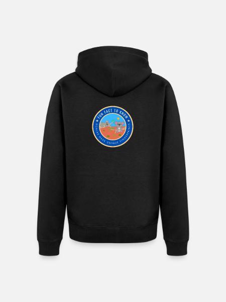 Koalas have unique fingerprints - Unisex Premium Organic Zip Hoodie - black