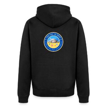 Starfish do not have brains - Unisex Premium Organic Zip Hoodie - black - Back - Nico (187cm)