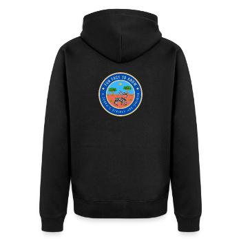 A zebra's stripes are unique - Unisex Premium Organic Zip Hoodie - black - Back - Nico (187cm)