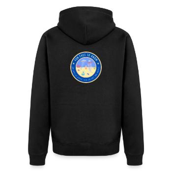 Jellyfish have no heart or brain - Unisex Premium Organic Zip Hoodie - black - Back - Nico (187cm)