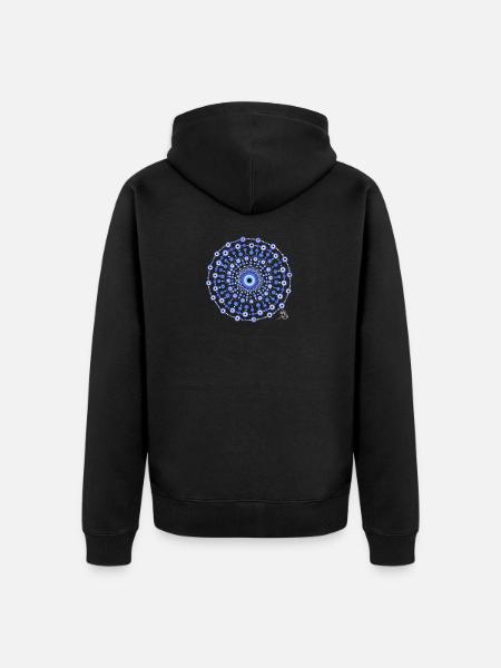 Mandala Schutz - Unisex Premium Bio Zip Hoodie - Schwarz
