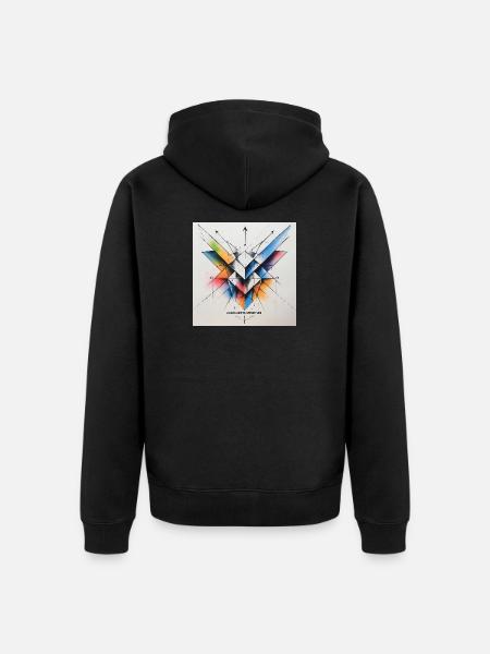 Chaos trifft Struktur - Unisex Premium Bio Zip Hoodie - Schwarz