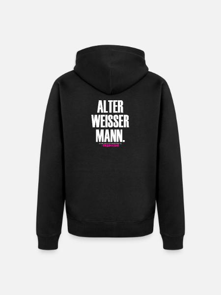 OLD WHITE MAN Design - Unisex Premium Organic Zip Hoodie - black