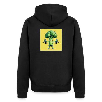 Centrale de brocoli sain - Veste à capuche bio Premium Unisexe - noir - Dos - Nico (187cm)