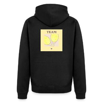 TENNIS D’ÉTÉ - TENNIS PARTNER HEART - Veste à capuche bio Premium Unisexe - noir - Dos - Nico (187cm)