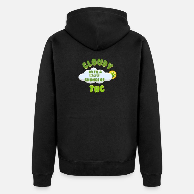 Conception de célébration du THC nuageux - Veste à capuche bio Premium Unisexe - noir