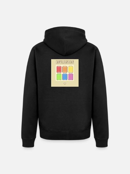 Inclusion Diversit Pride Fiert Suitcase - Unisex Premium Organic Zip Hoodie - black