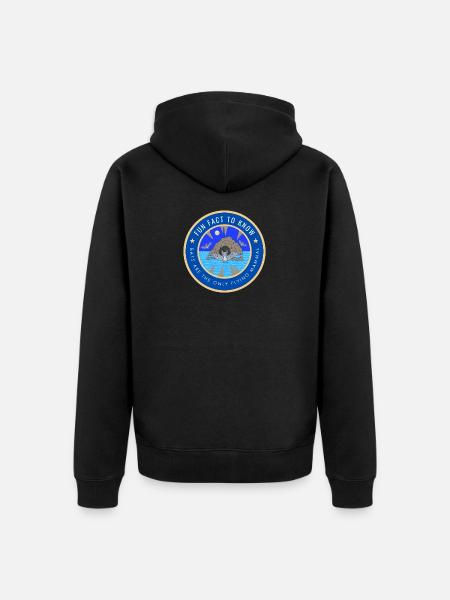 Bats are the only flying mammal - Unisex Premium Organic Zip Hoodie - black