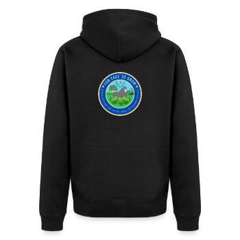 Gorillas can eat up to 30kg of plants per day - Unisex Premium Organic Zip Hoodie - black - Back - Nico (187cm)