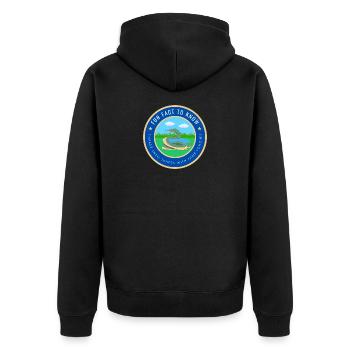 Snakes smell things with their tongues - Unisex Premium Organic Zip Hoodie - black - Back - Nico (187cm)